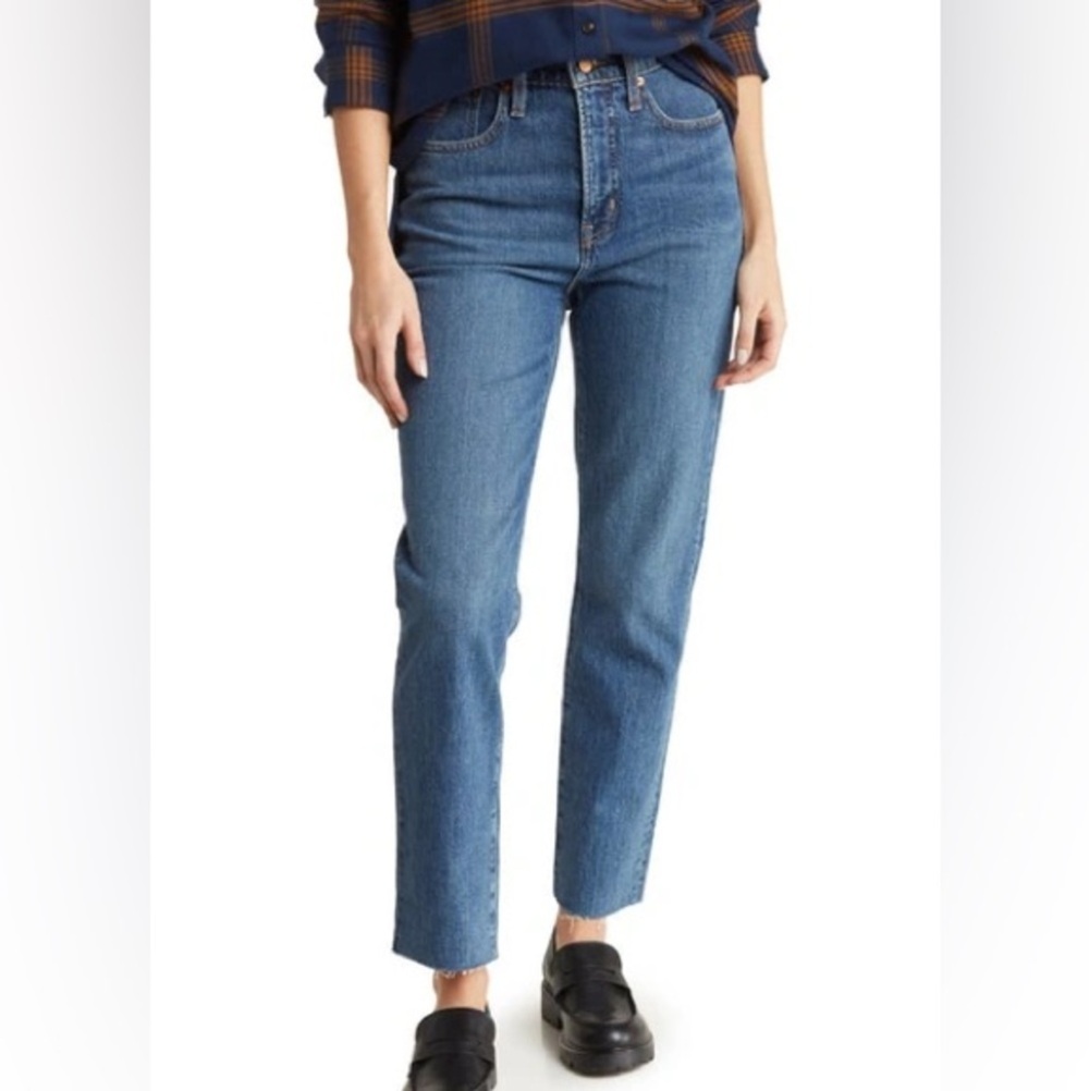 Madewell the perfect vintage jeans in alstyne wash 32 magic pockets raw hem